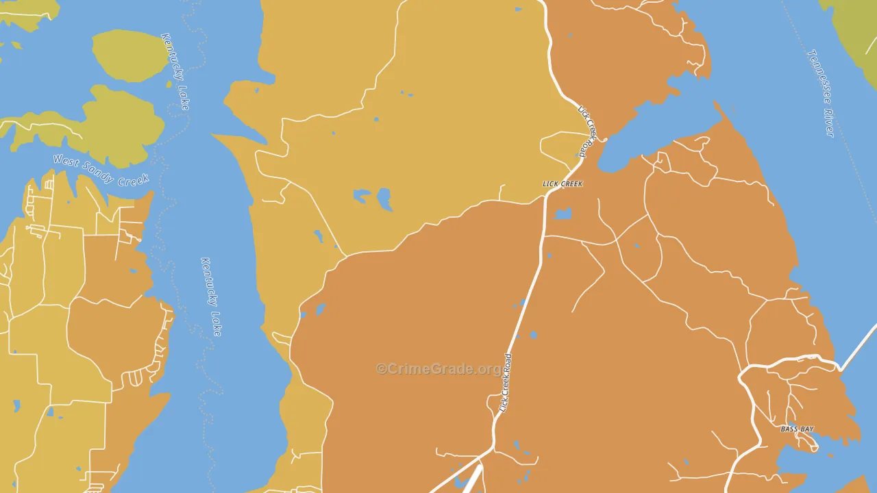 Lick Creek, TN Map of Murder Rates