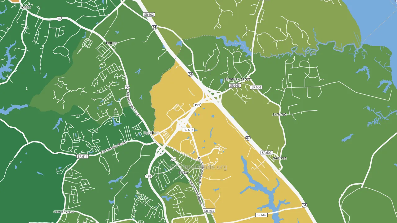 Lightfoot, VA Map of Murder Rates