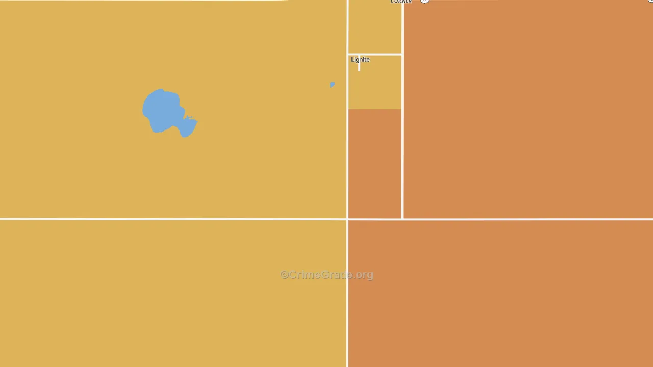 Lignite, ND Map of Murder Rates