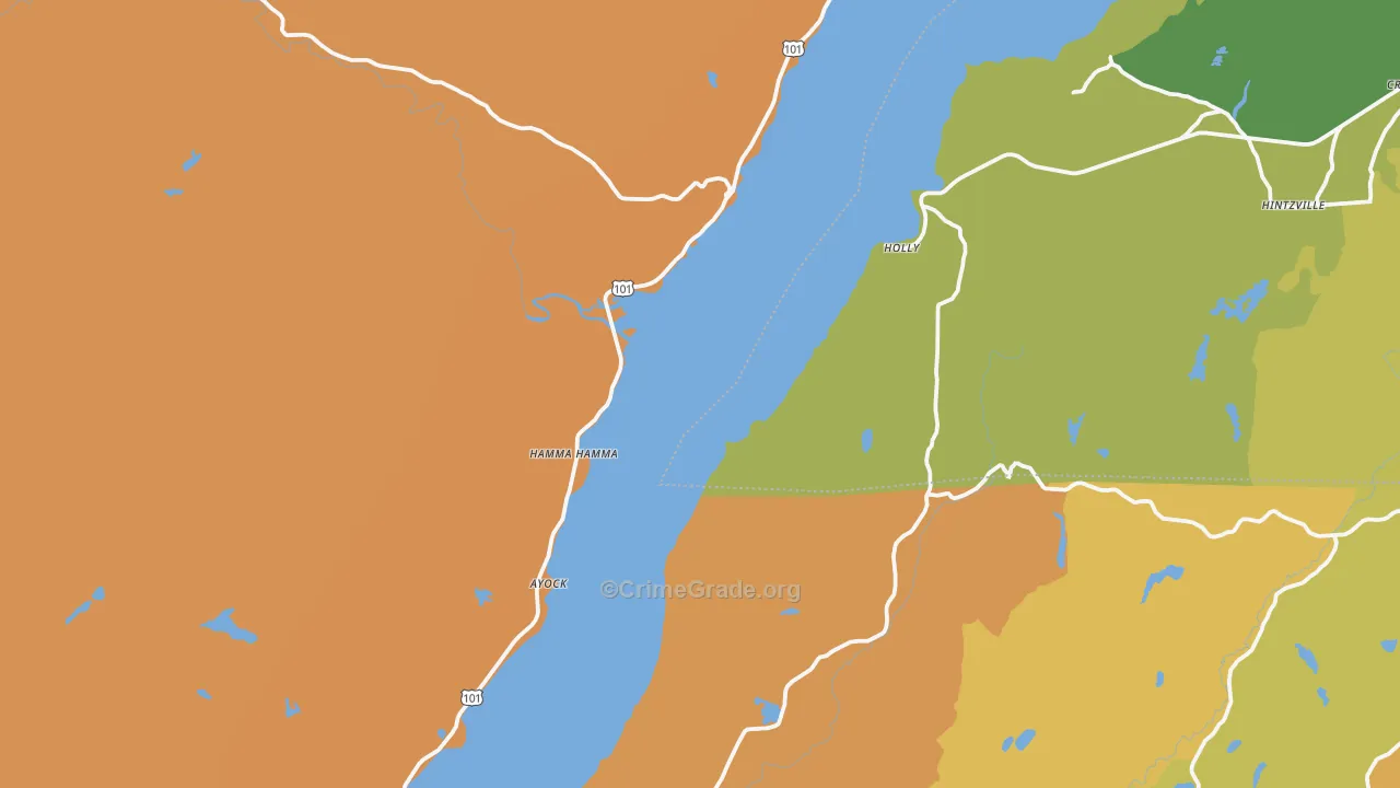 Lilliwaup, WA Map of Murder Rates