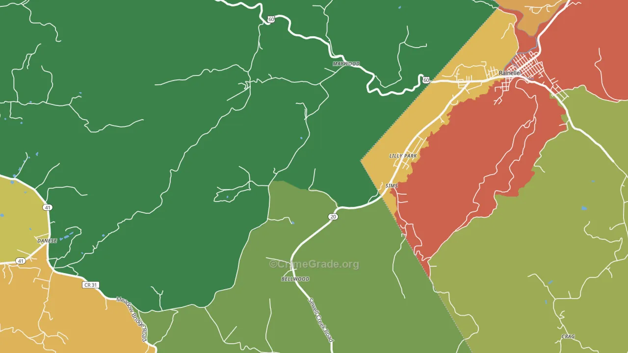 Lilly Park, WV Map of Murder Rates