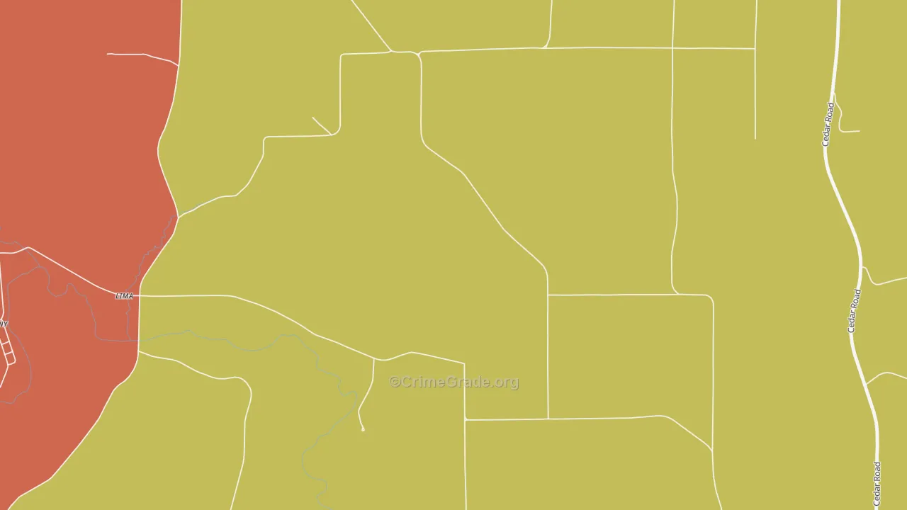 Lima, IA Map of Murder Rates