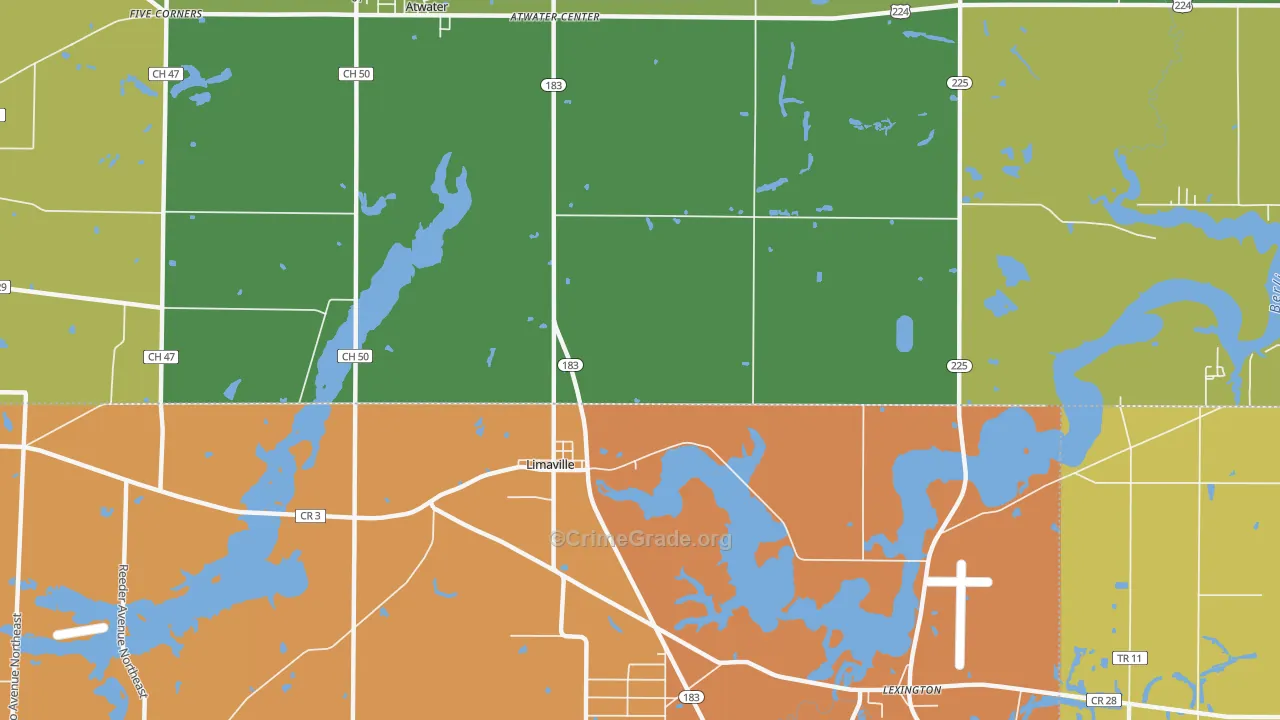 Limaville, OH Map of Murder Rates