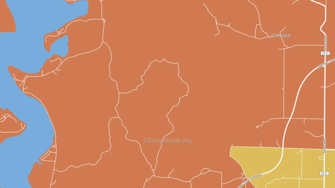 Lime Kiln, AL Map of Murder Rates