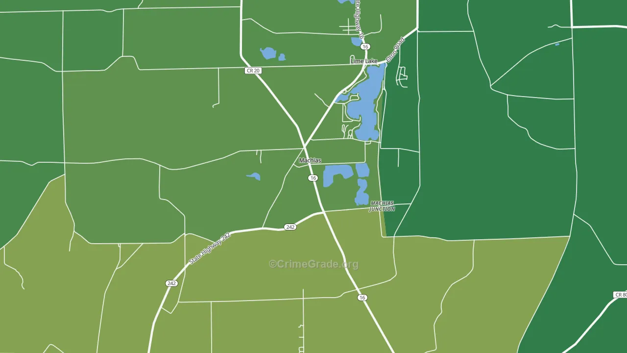 Lime Lake, NY Map of Murder Rates