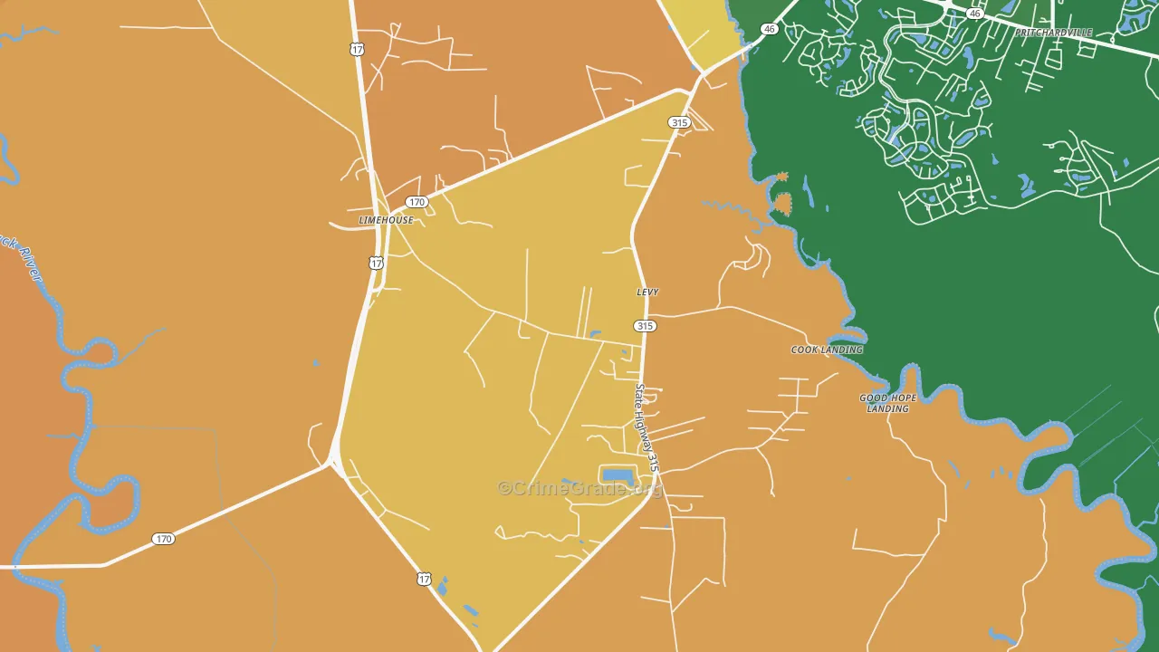 Limehouse, SC Map of Murder Rates