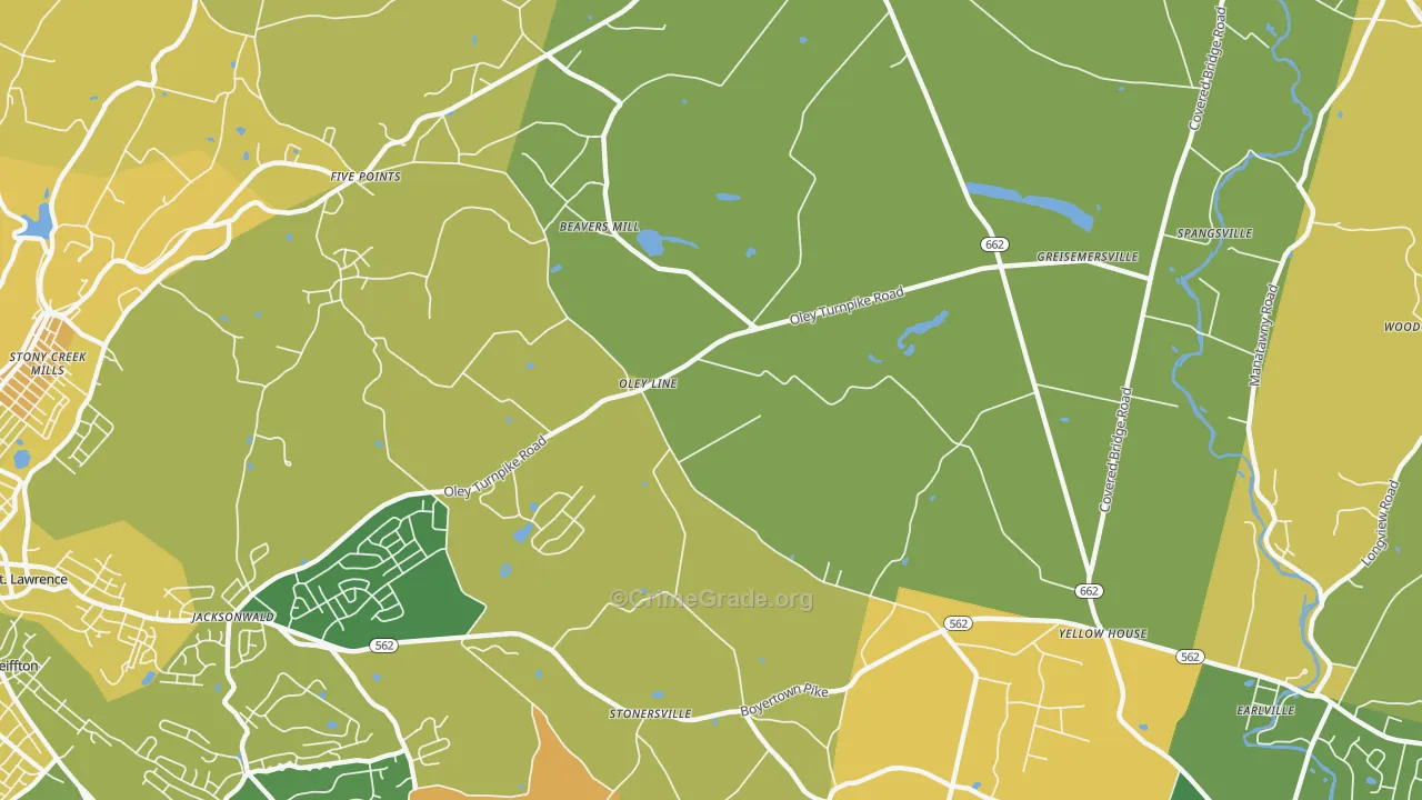 Limekiln, PA Map of Murder Rates
