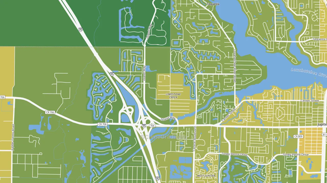Limestone Creek, FL Map of Murder Rates