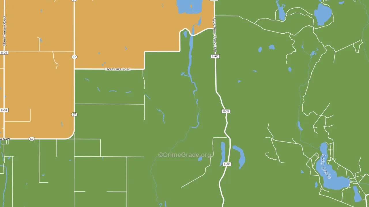Limestone, MI Map of Murder Rates