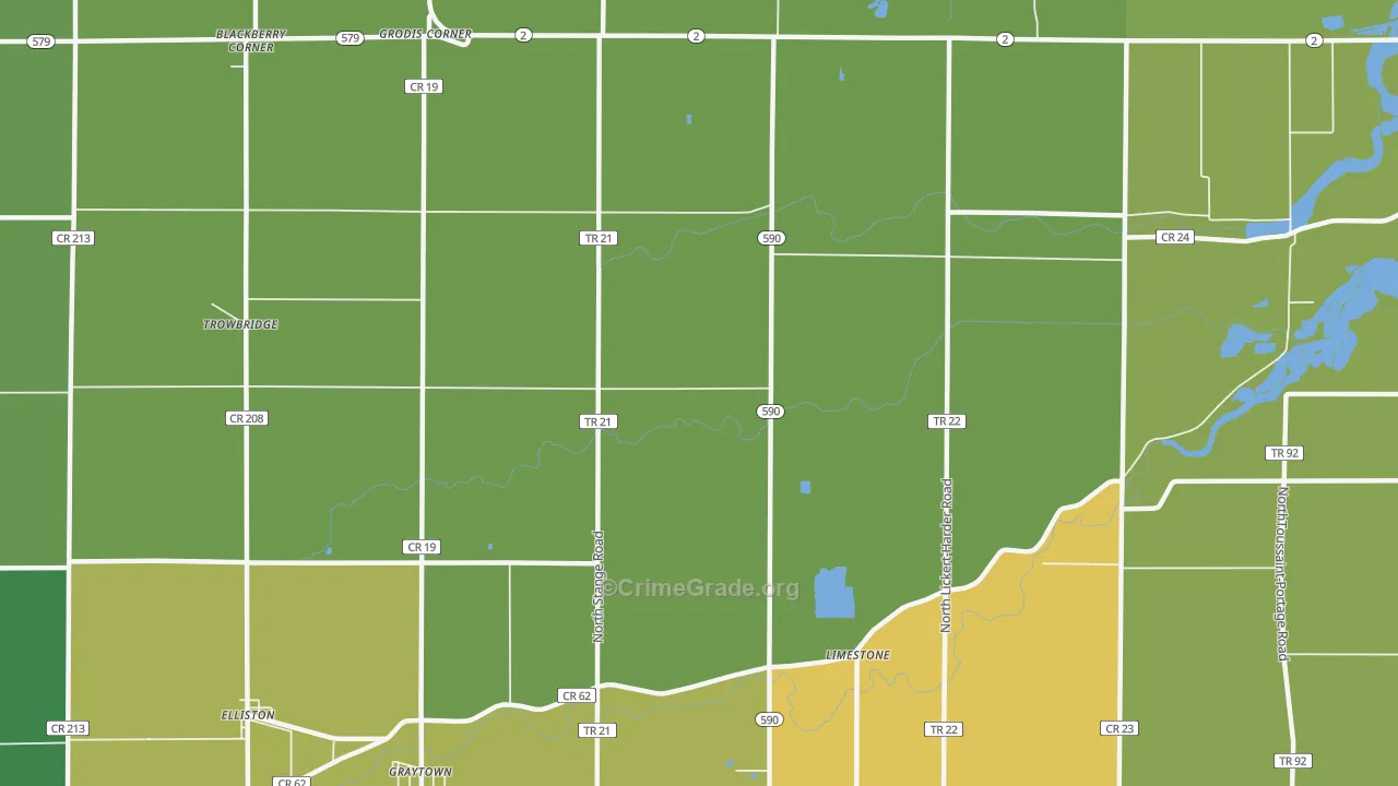 Limestone, OH Map of Murder Rates