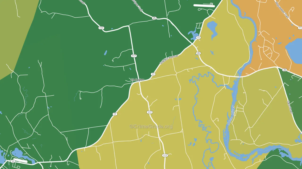 Limington, ME Map of Murder Rates