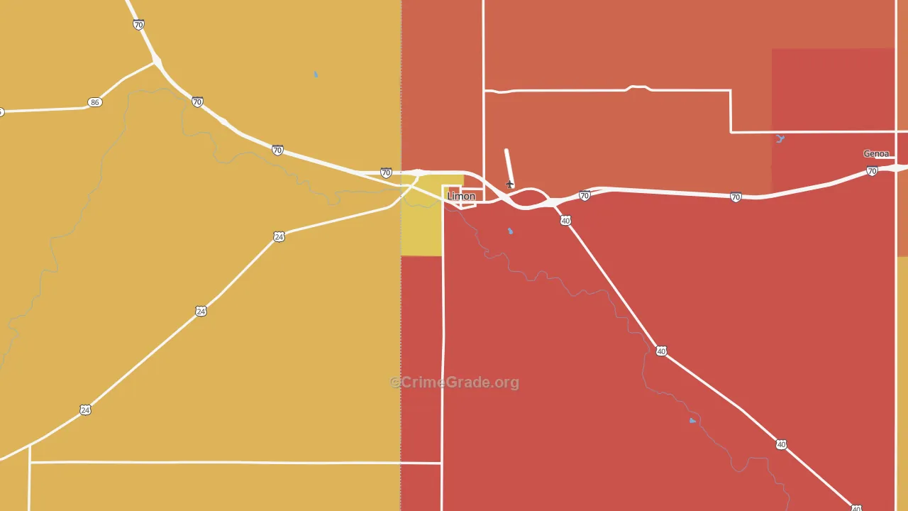 Limon, CO Map of Murder Rates