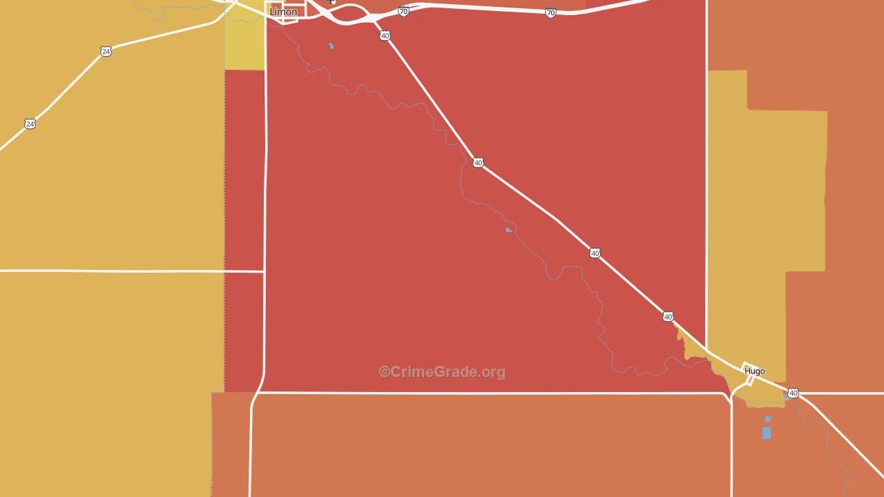 Lincoln County, CO Map of Murder Rates