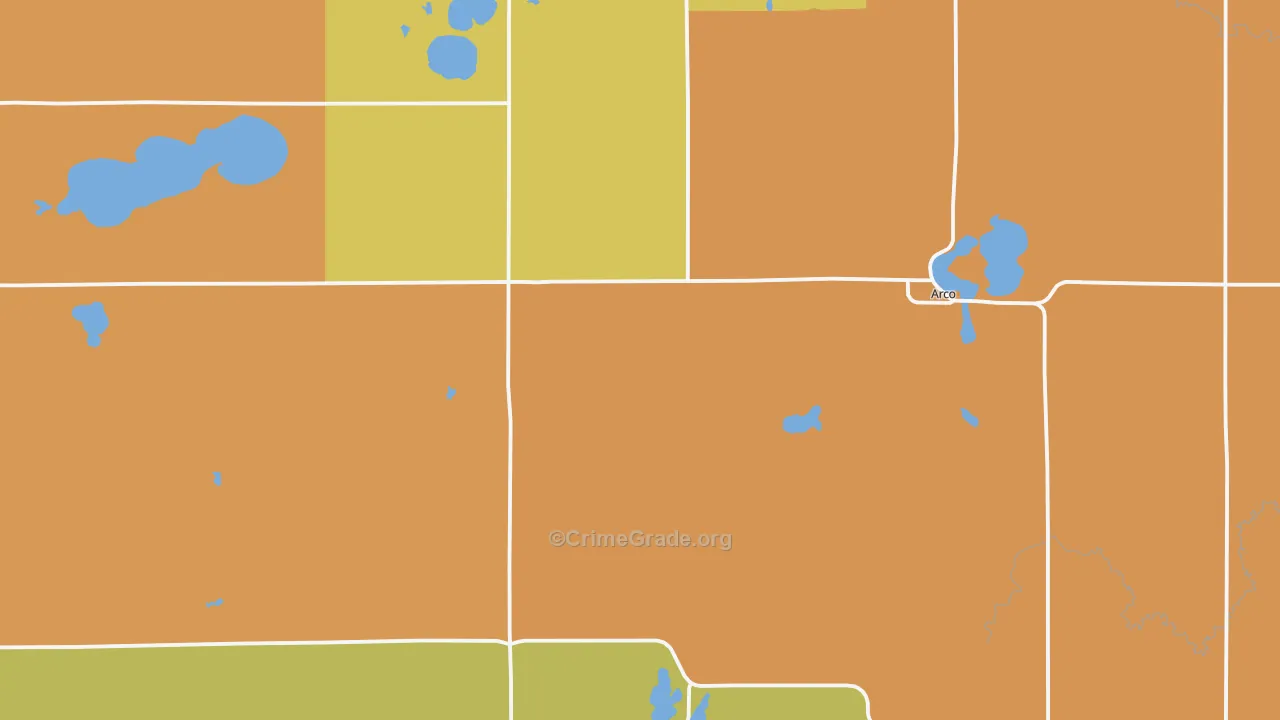 Lincoln County, MN Map of Murder Rates