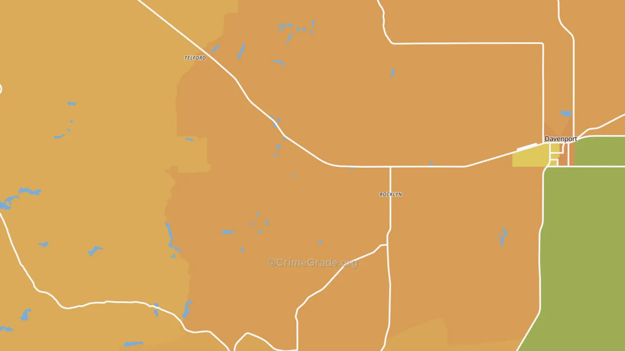 Lincoln County, WA Map of Murder Rates