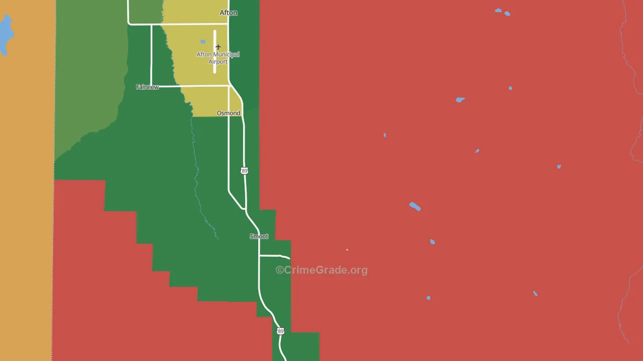 Lincoln County, WY Map of Murder Rates