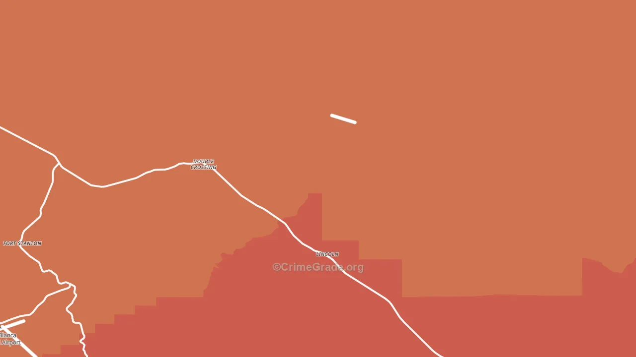 Lincoln, NM Map of Murder Rates