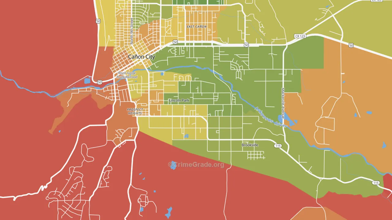 Lincoln Park, CO Map of Murder Rates