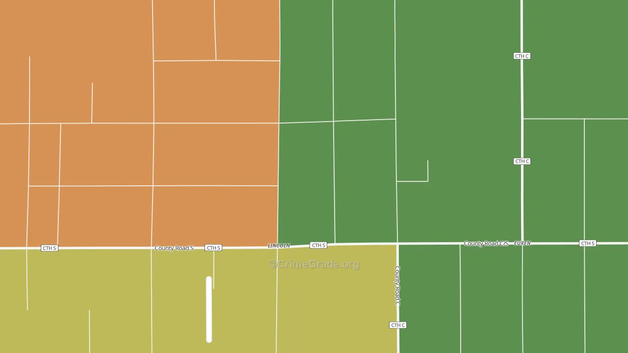 Lincoln, WI Map of Murder Rates