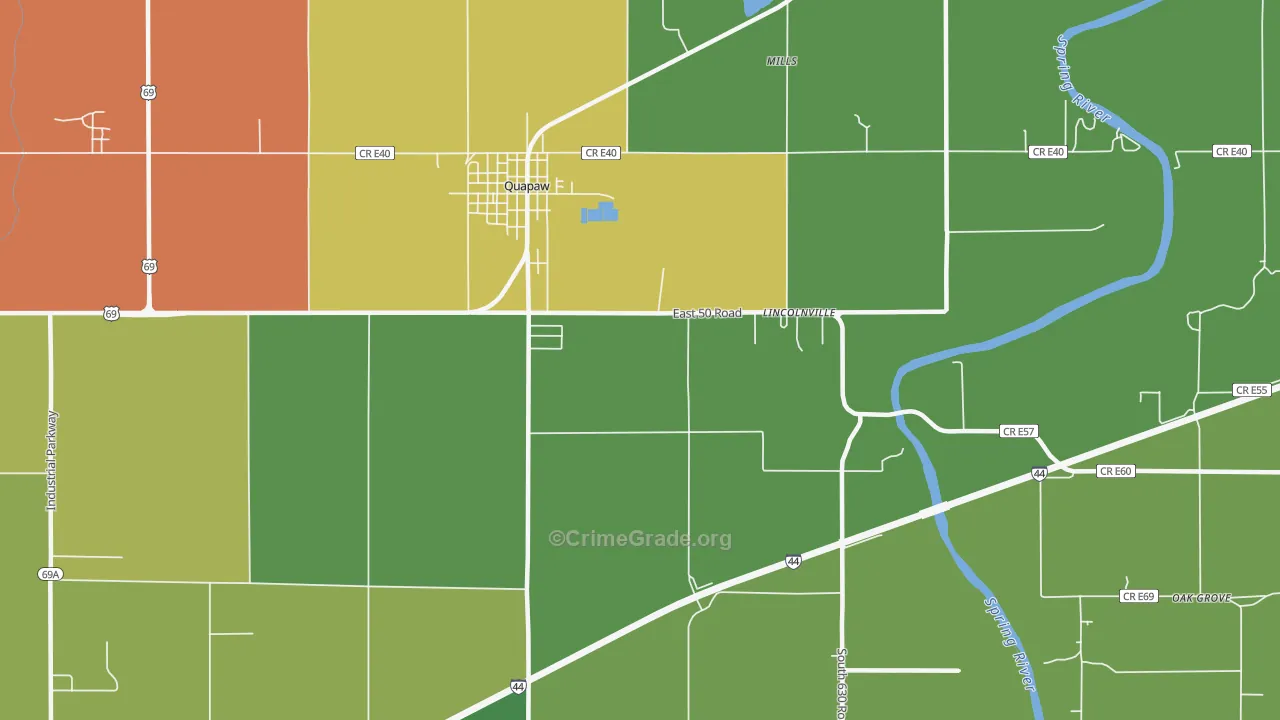 Lincolnville, OK Map of Murder Rates