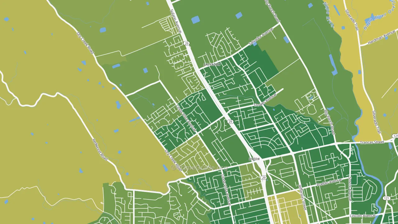 Linda Vista-San Francisco, Napa, CA Map of Murder Rates