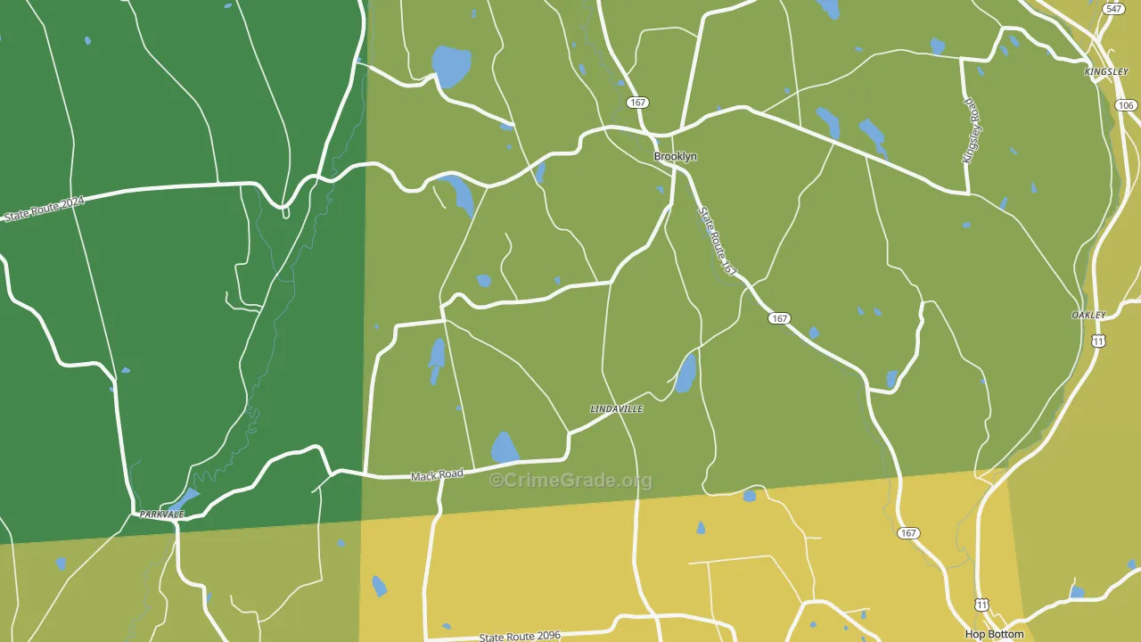 Lindaville, PA Map of Murder Rates
