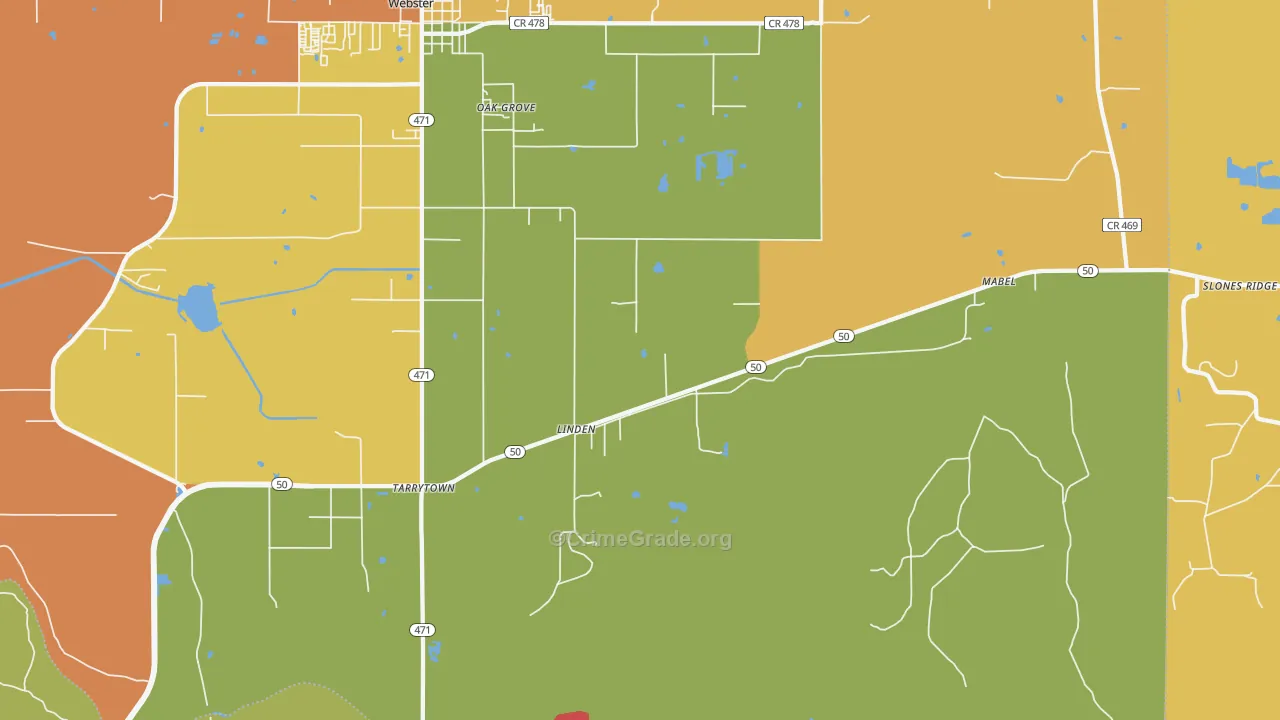 Linden, FL Map of Murder Rates