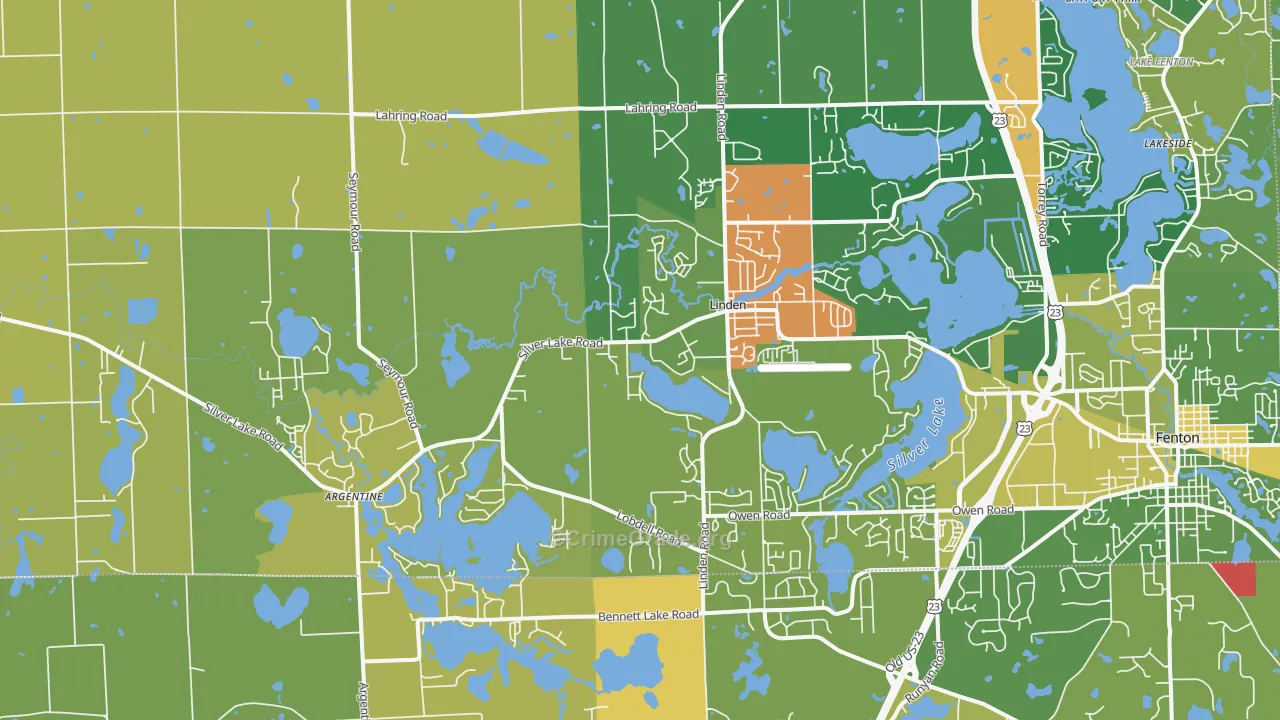 Linden, MI Map of Murder Rates
