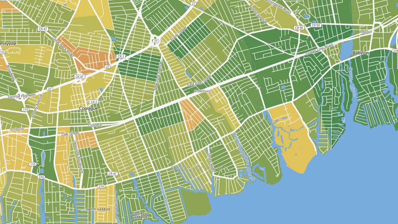 Lindenhurst, NY Map of Murder Rates