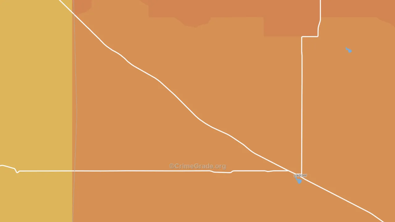 Lindsay, MT Map of Murder Rates