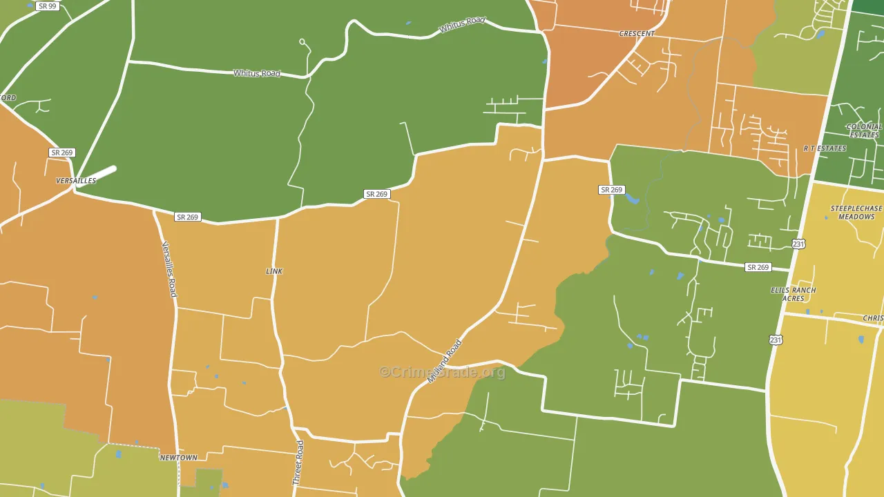 Link, TN Map of Murder Rates