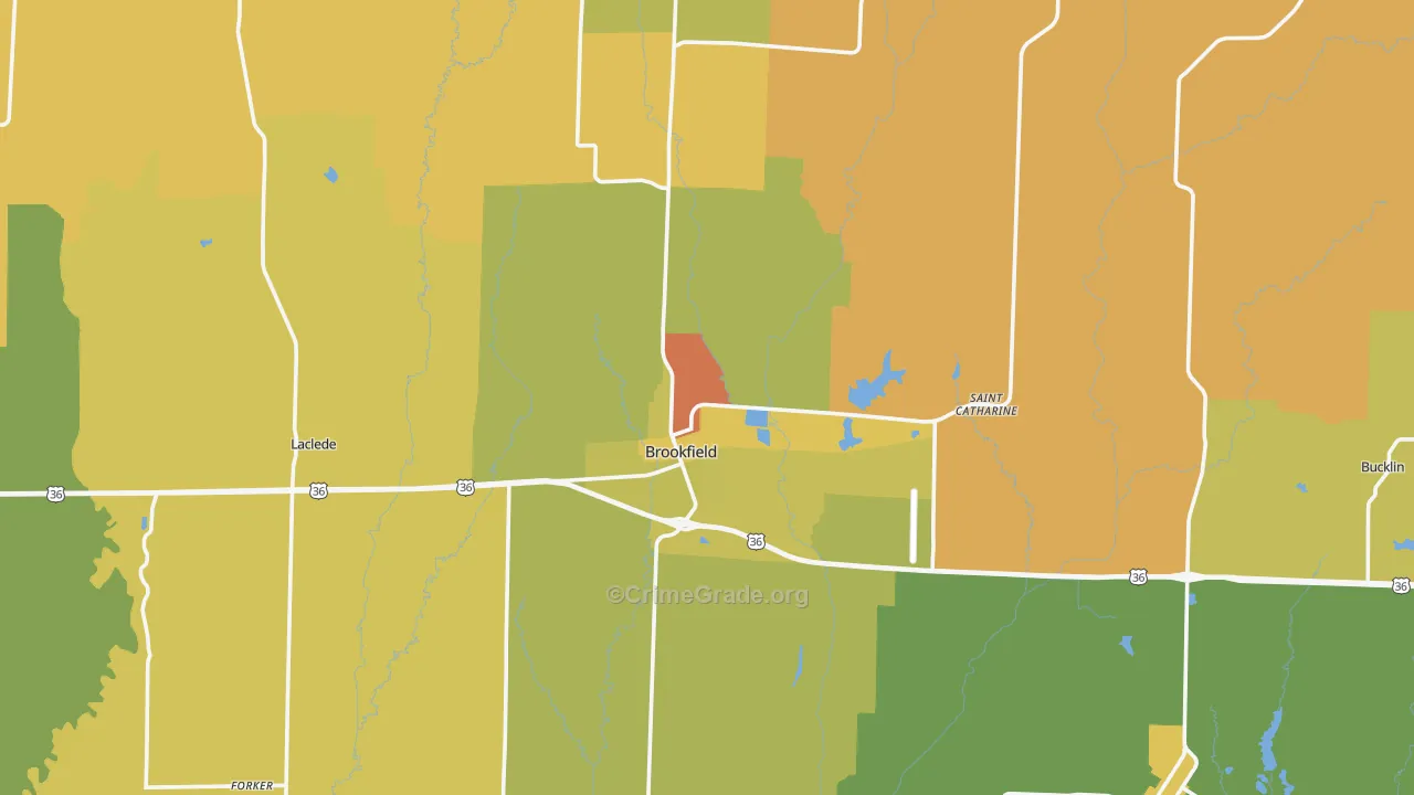 Linn County, MO Map of Murder Rates