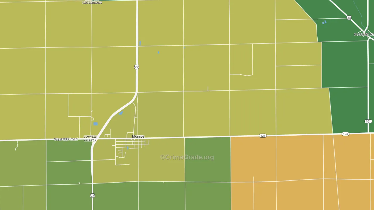 Linn Grove, IN Map of Murder Rates