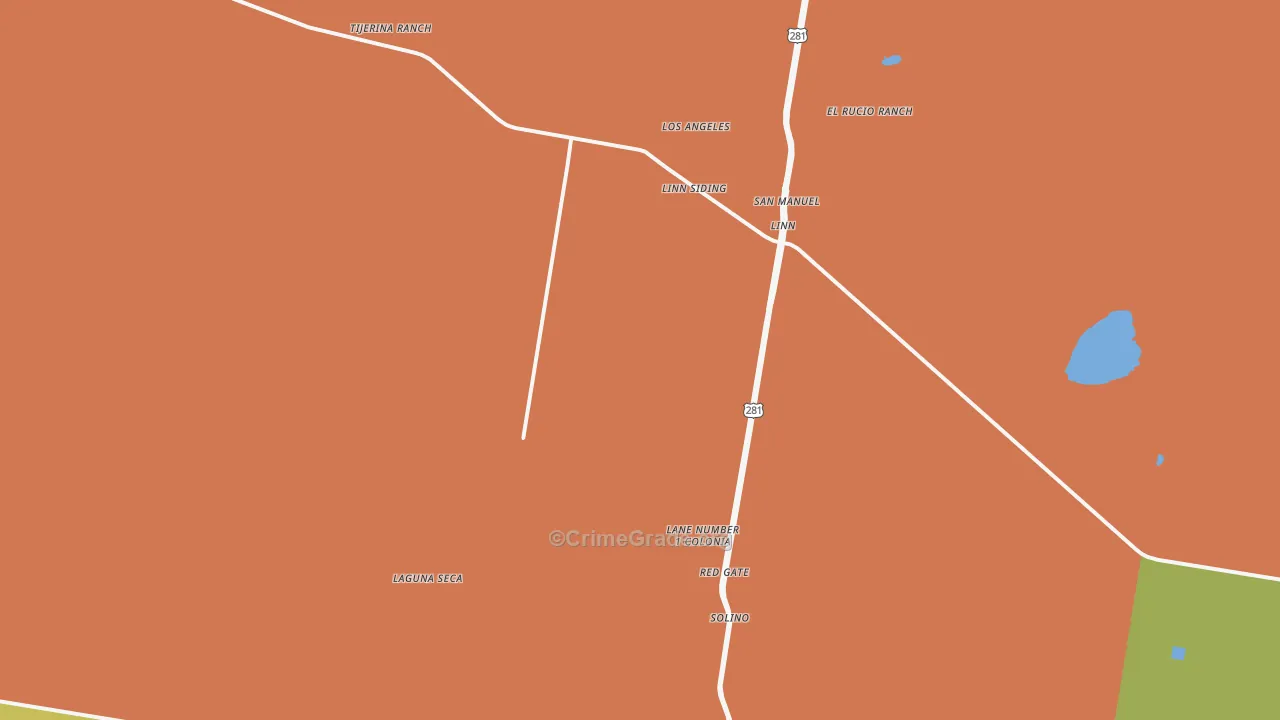Linn, TX Map of Murder Rates