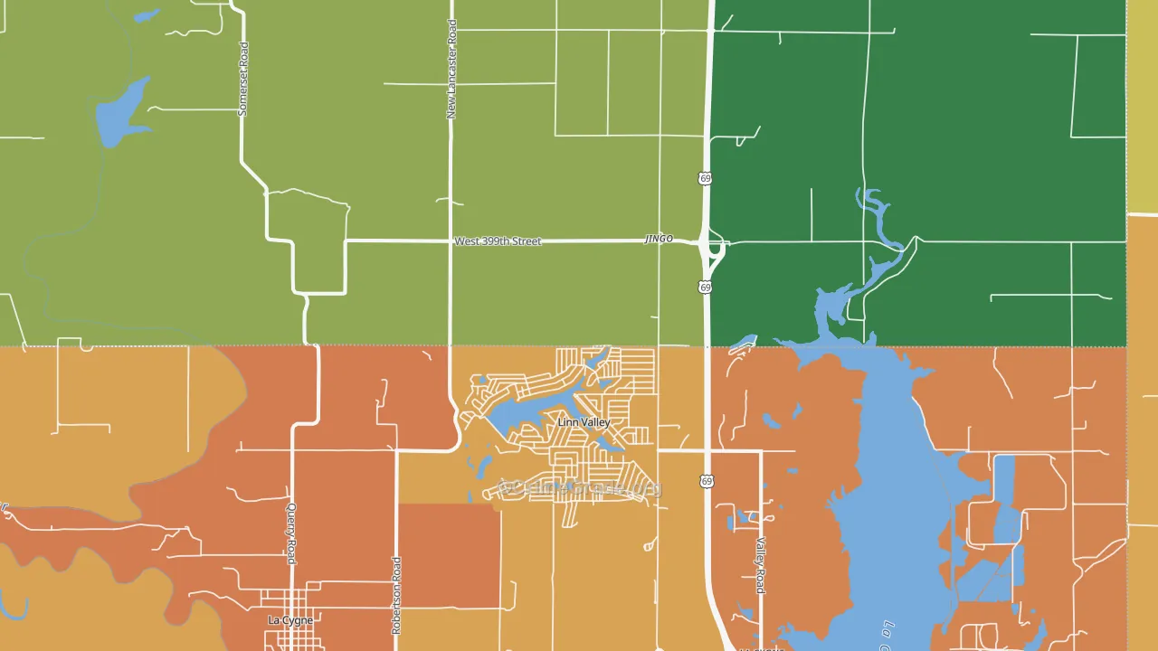 Linn Valley, KS Map of Murder Rates