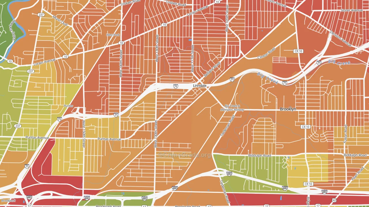 Linndale, OH Map of Murder Rates