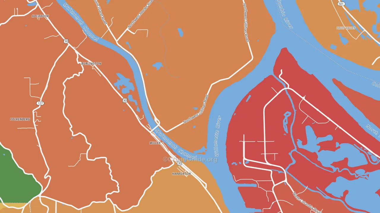 Linnton, OR Map of Murder Rates