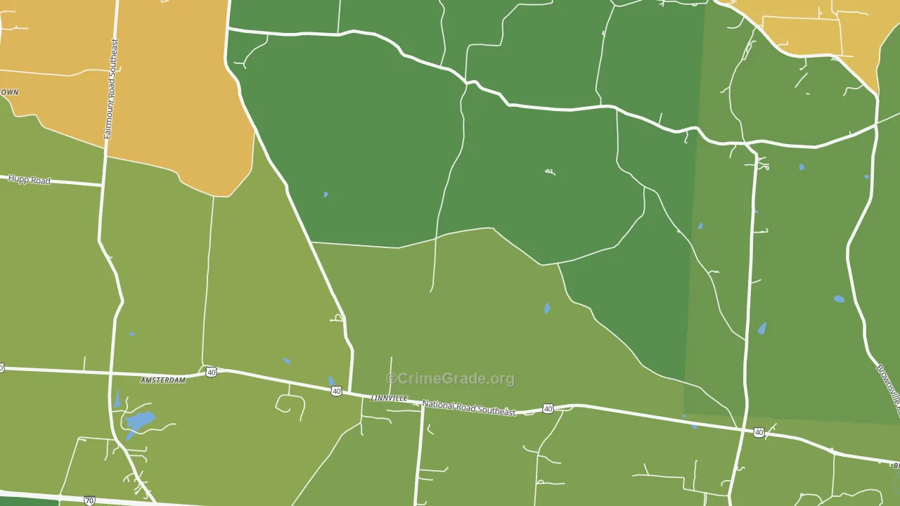 Linnville, OH Map of Murder Rates