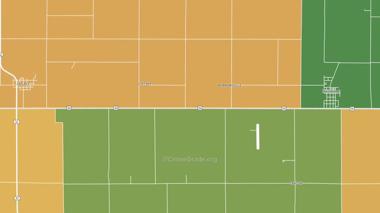 Lintner, IL Map of Murder Rates