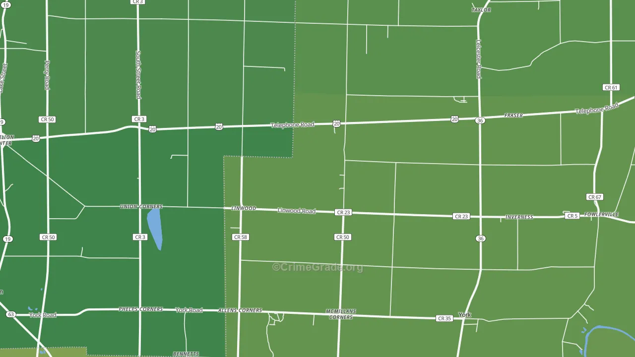 Linwood, NY Map of Murder Rates