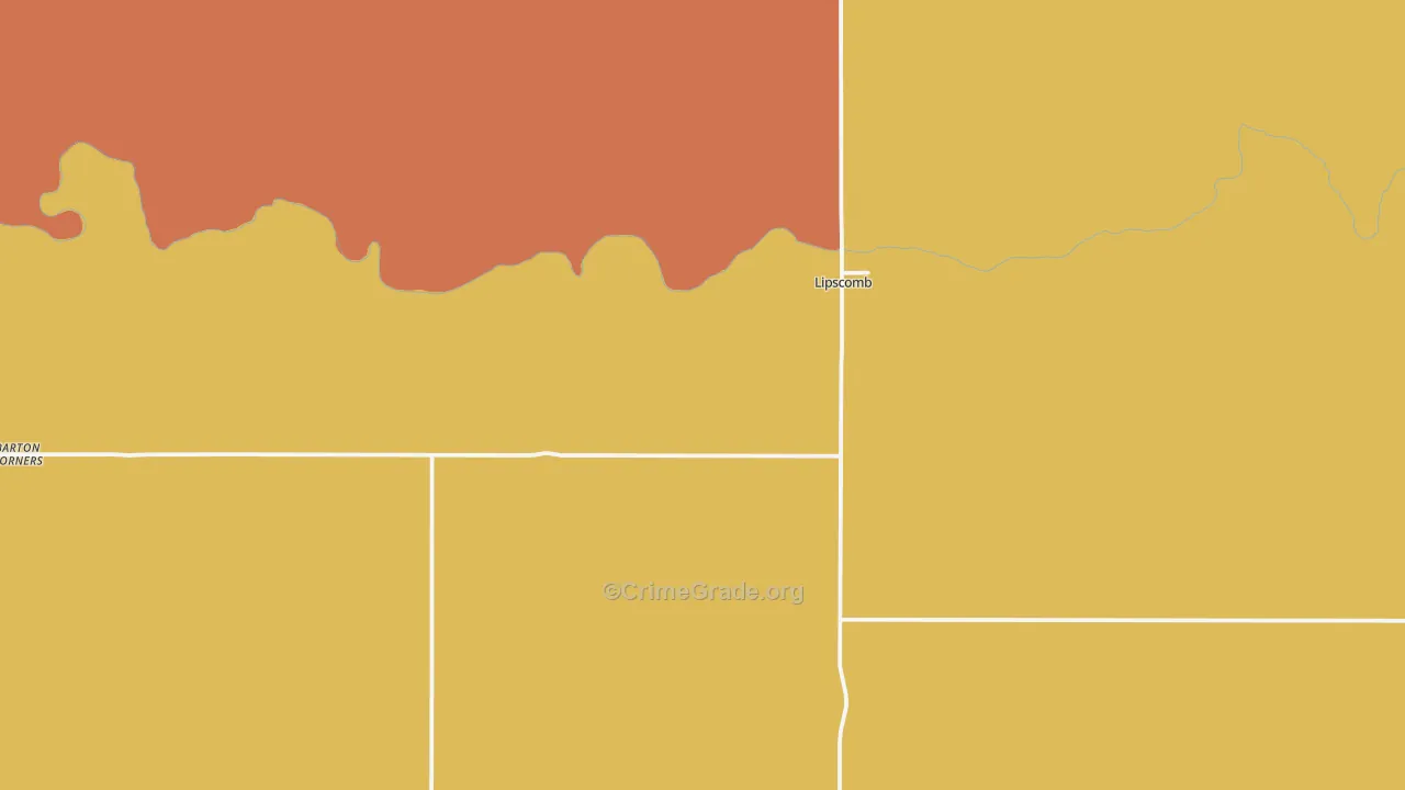 Lipscomb, TX Map of Murder Rates