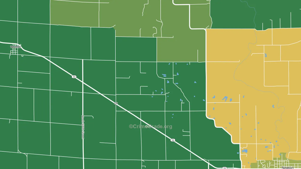Lis, IL Map of Murder Rates