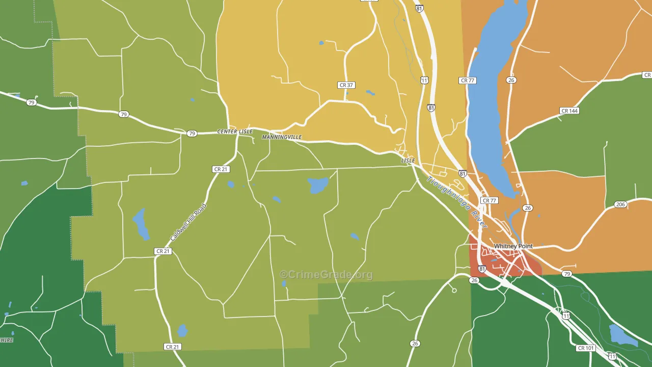 Lisle, NY Map of Murder Rates