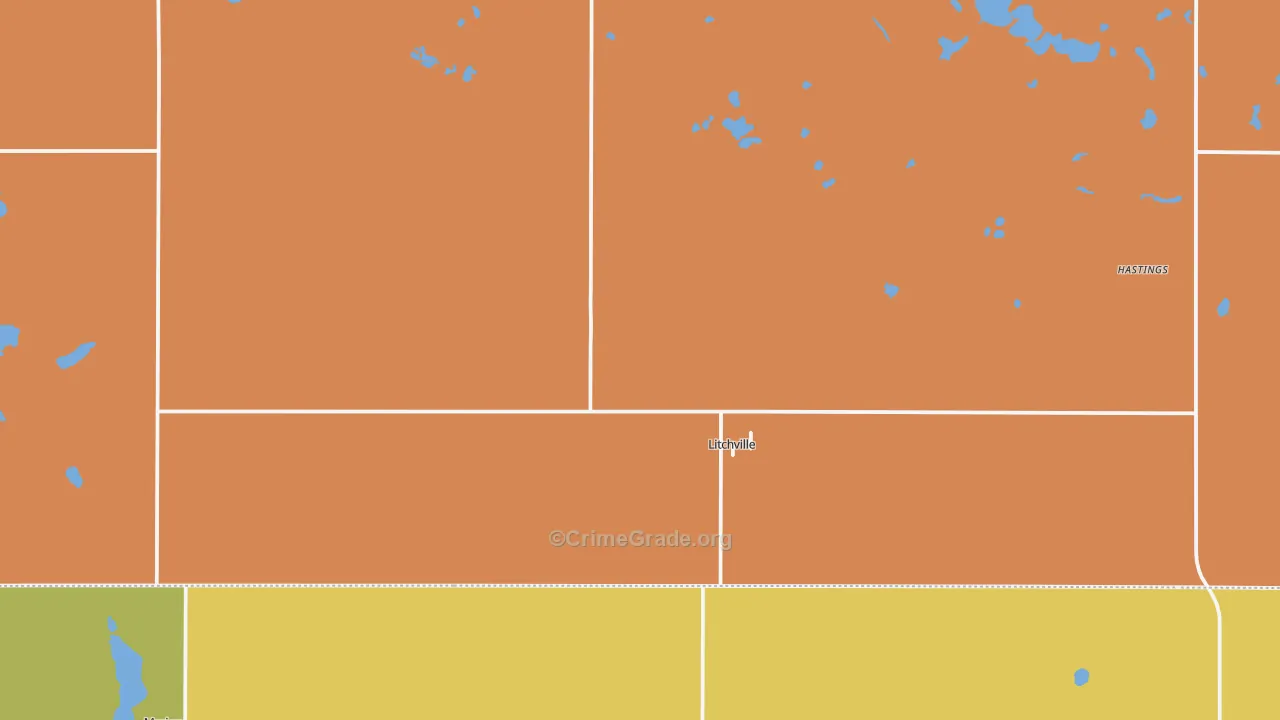 Litchville, ND Map of Murder Rates