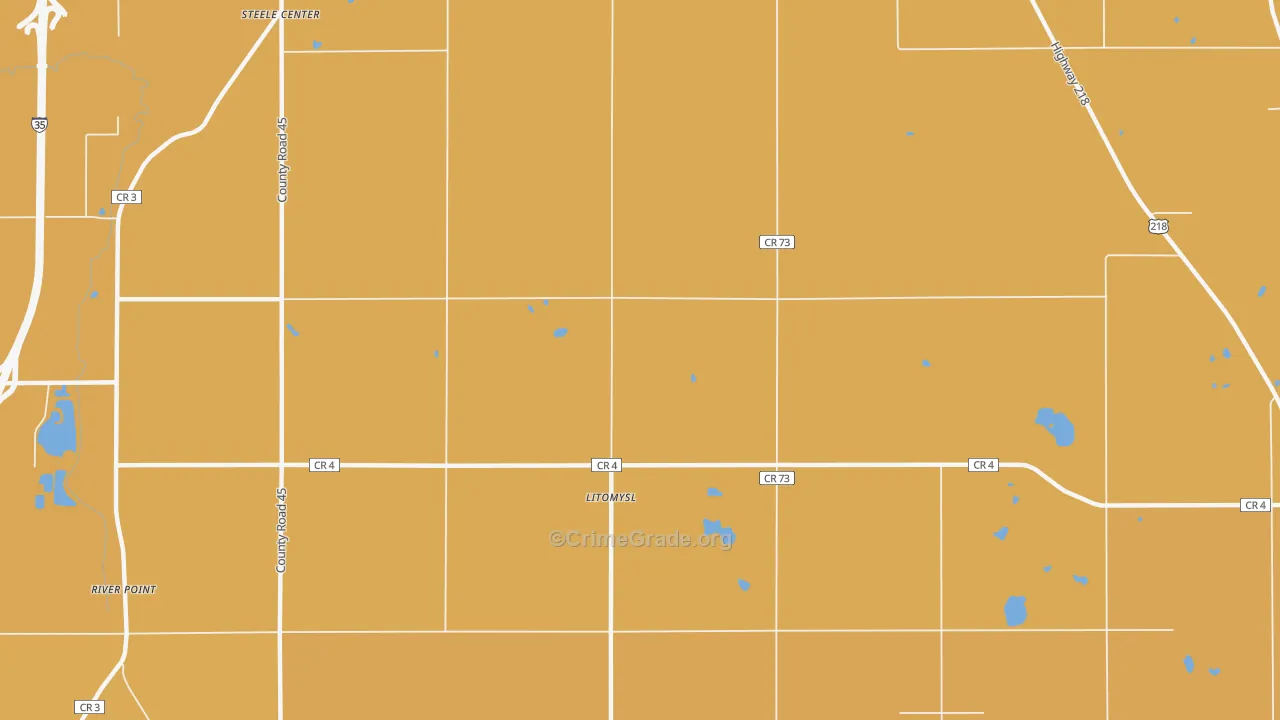 Litomysl, MN Map of Murder Rates