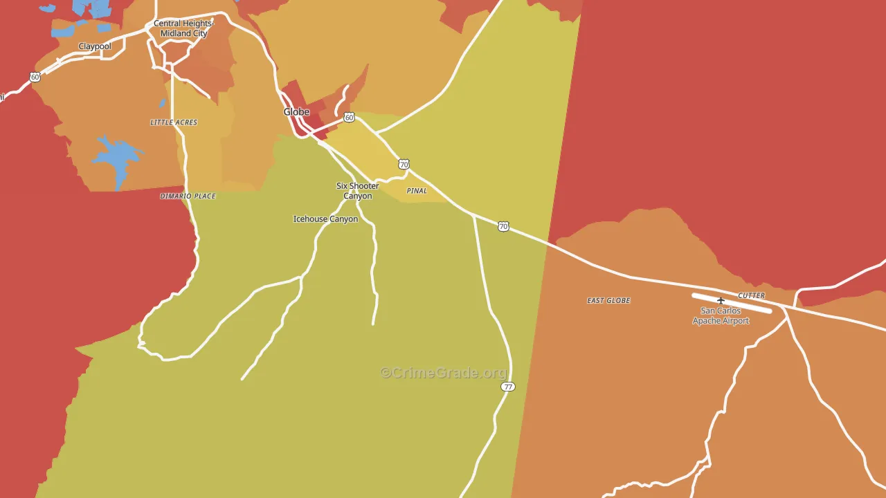 Little Acres, AZ Map of Murder Rates