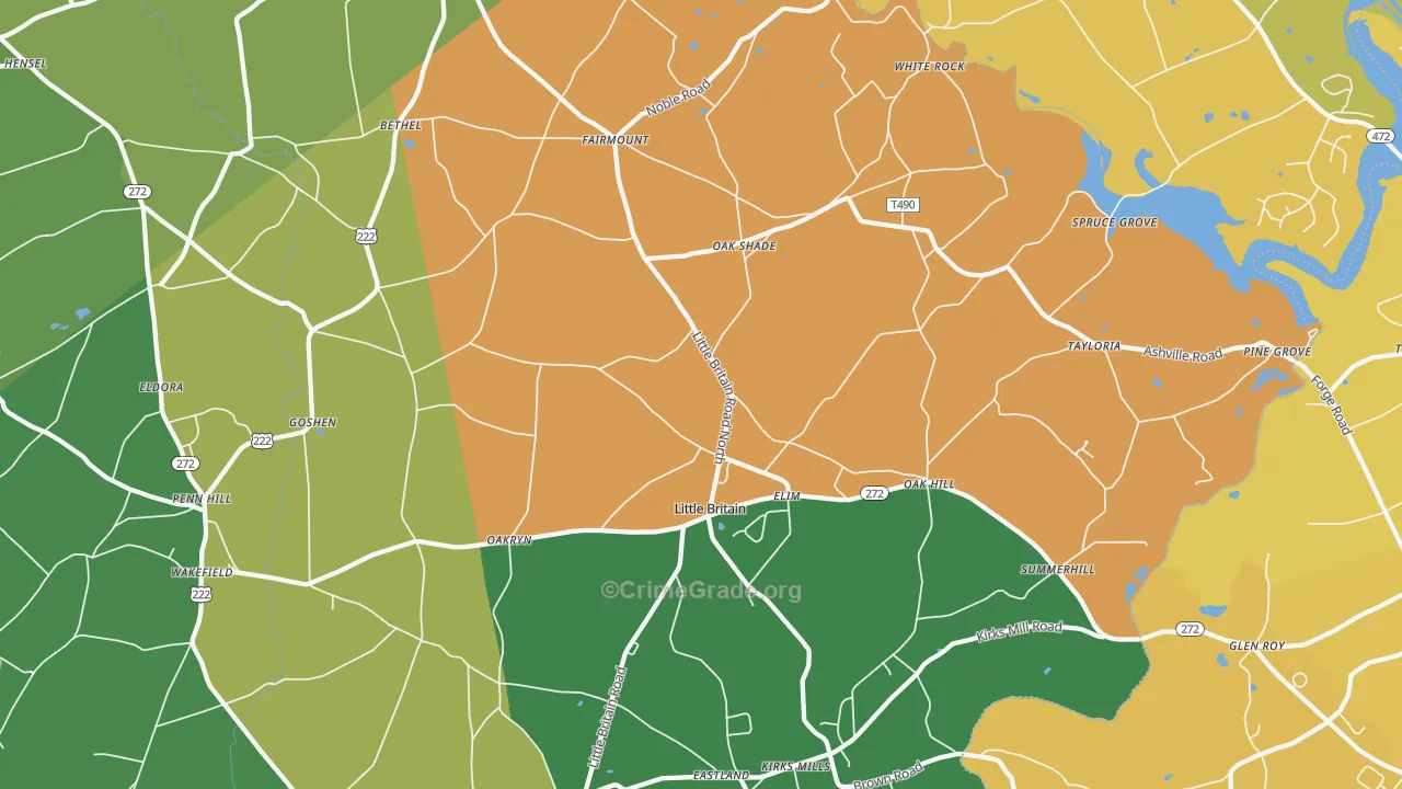 Little Britain, PA Map of Murder Rates
