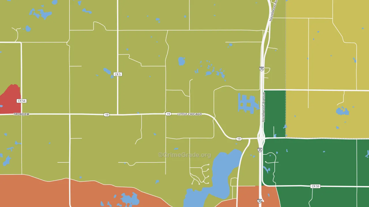 Little Chicago, MN Map of Murder Rates