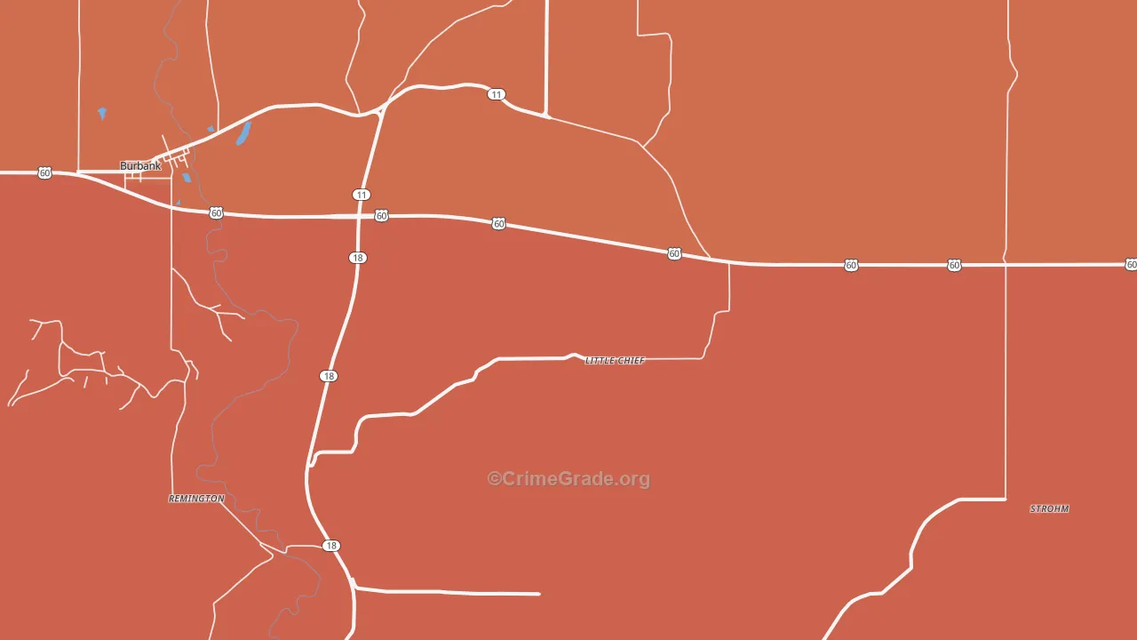 Little Chief, OK Map of Murder Rates