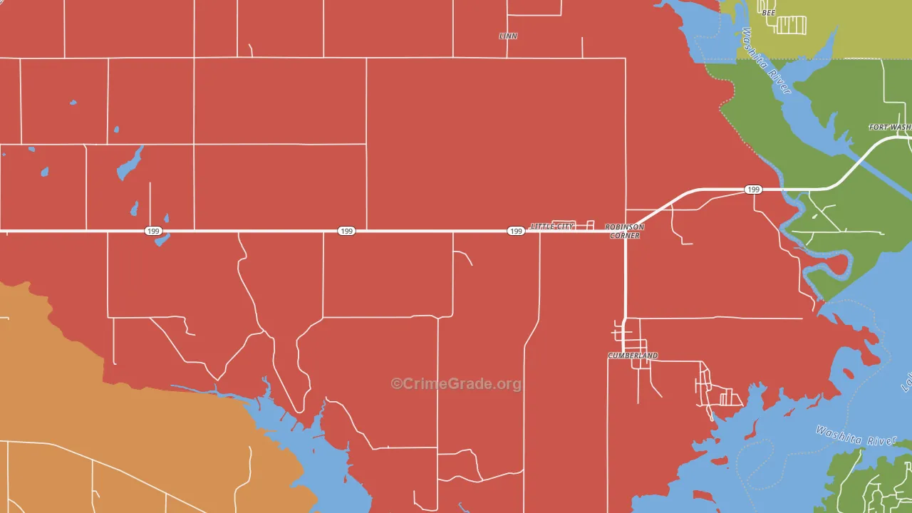 Little City, OK Map of Murder Rates
